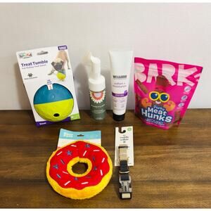 Lot Of Dog Supplies - Various Items: Dog Treats, Dog Grooming, Collar, Dog Toys